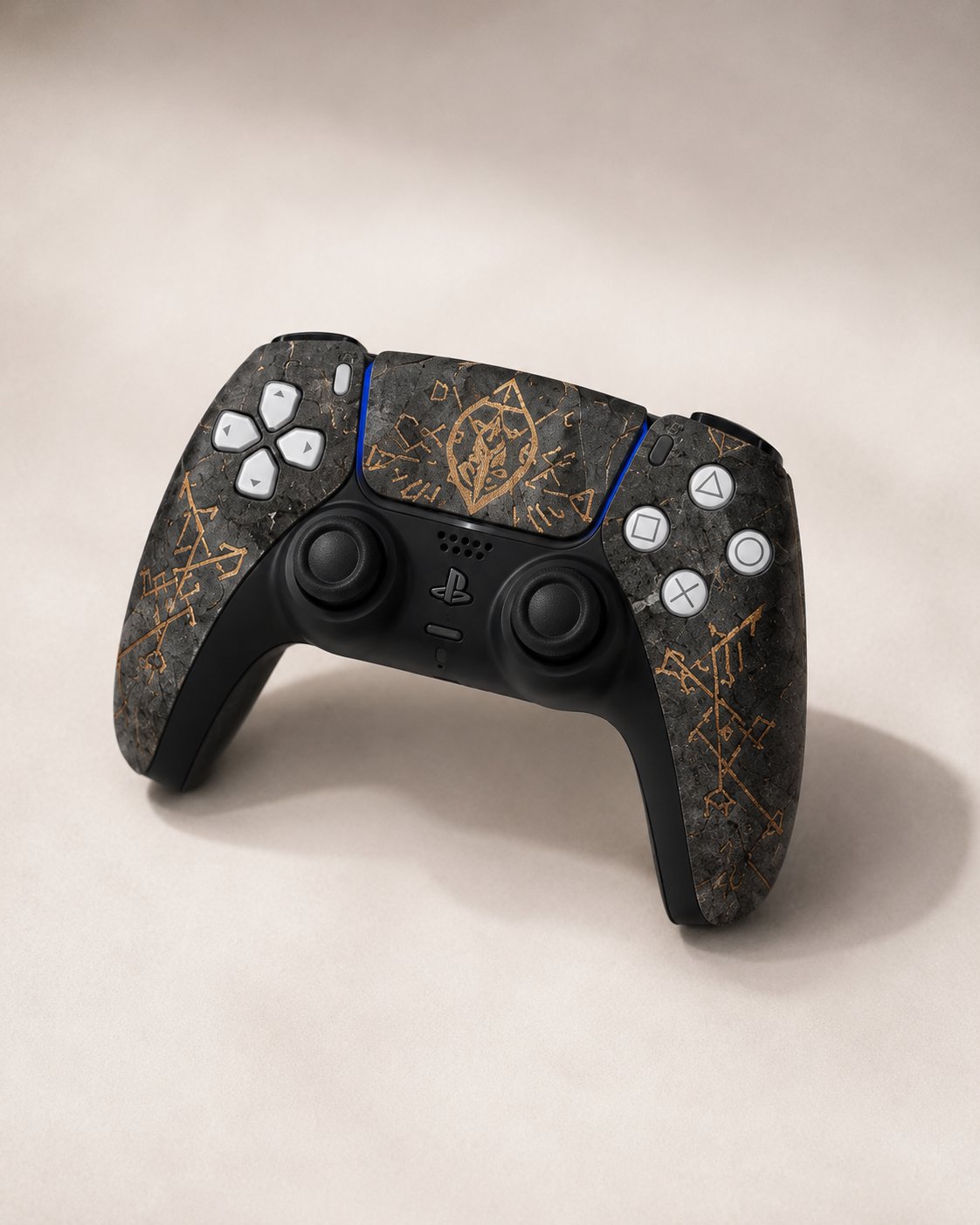 Ragnarok DualSense controller skin close-up
